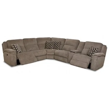 Casual Power Reclining Sectional Sofa with USB Charging Cup Holders